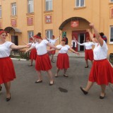 Торжественная встреча у сельского совета села Батурино